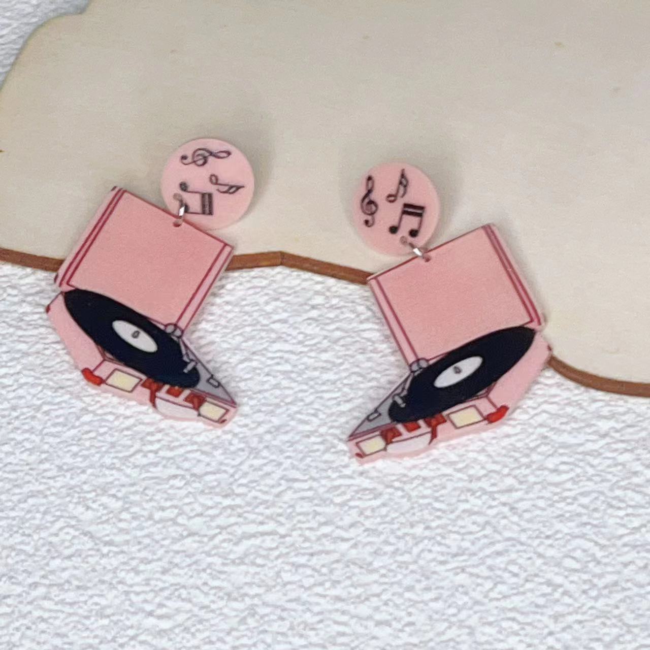 Acrylic talisman fun earrings (Minimo de Compra 2) MIC-JiuT017