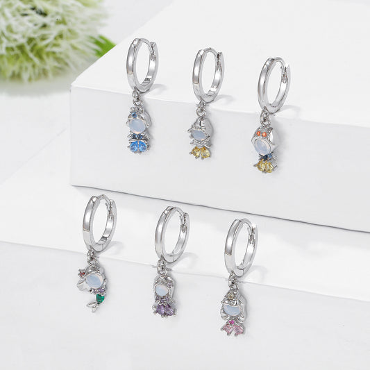 Alloy cartoon series princess earrings (Minimo de Compra 2) MIC-WuB001