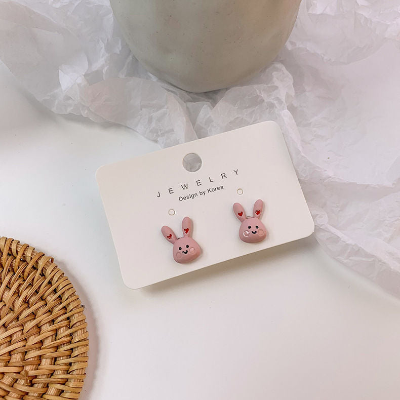 Alloy Pink Love Little Rabbit Ear Clip (Minimo de Compra 2) MIC-KaiT002