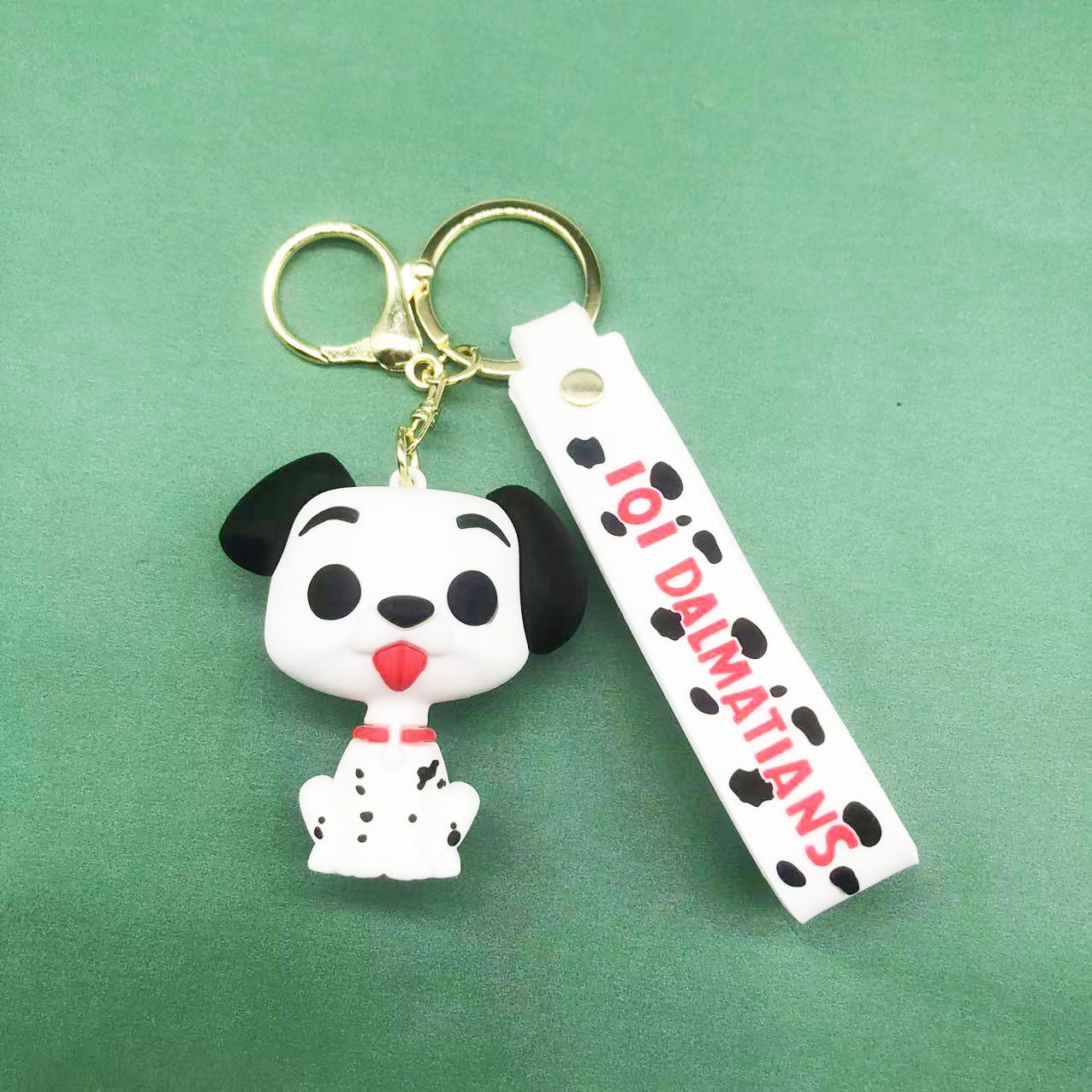 Keychain PVC Cute Cartoon Spotted Dog Pendant Minimo de compra 2 MIC-XSZ008