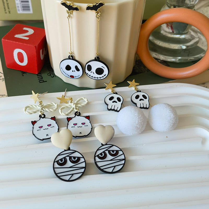 Alloy New Fashion Halloween Ghost Earrings MIC-JiuY036