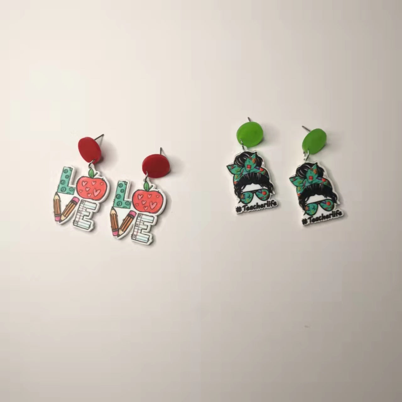 Acrylic Teachers'Day Girls' Earrings MIC-JiuT007