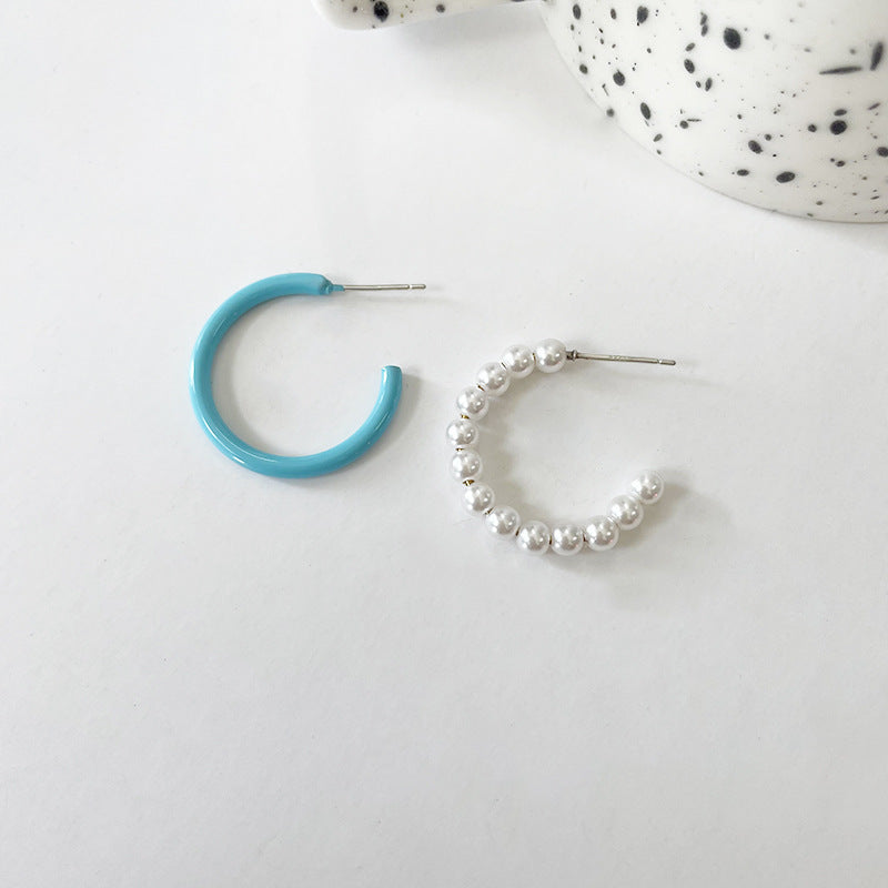 Alloy Bear Fresh Temperament Pearl Earrings MIC-ABL023