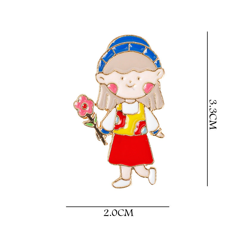 Alloy cute cartoon anime brooch MIC-QiSen006