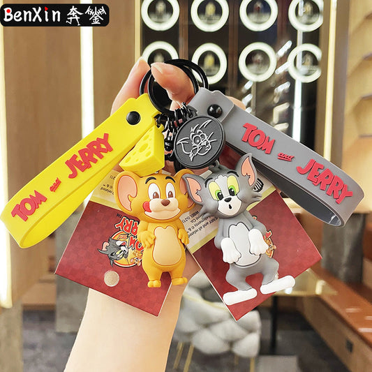 PVC new cat and mouse cartoon keychain MIC-BenX007