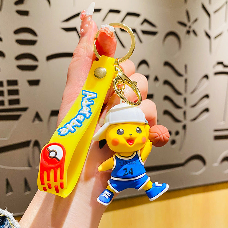 PVC cartoon sports elf doll keychain MIC-HongL008