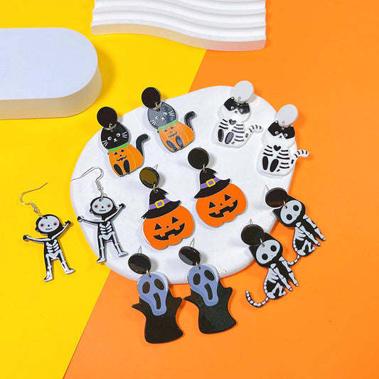 Acrylic New Halloween Collection Earrings PinH019