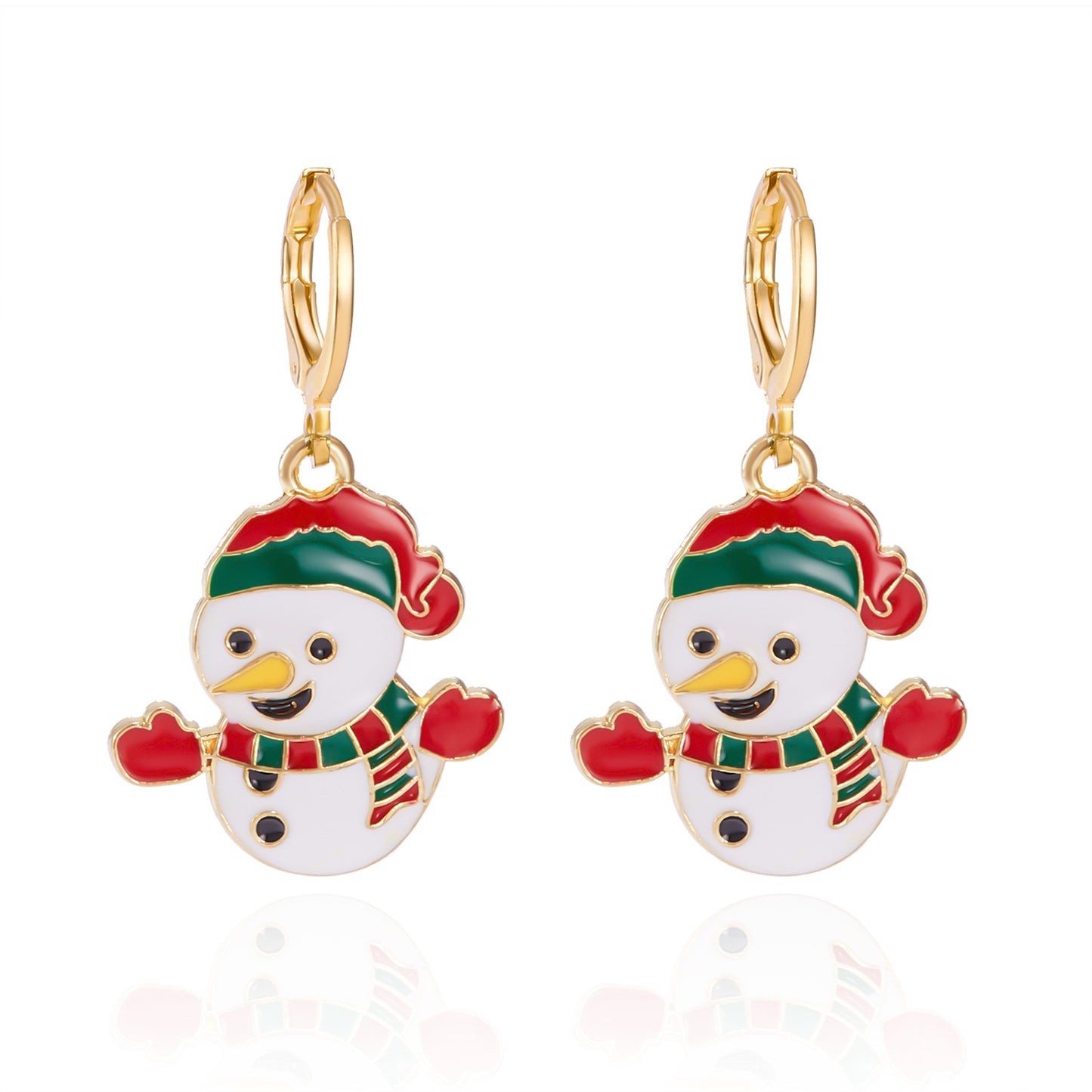 Alloy Santa Claus Bell Snowflake Earrings (Minimo de Compra 2)  MIC-JueH002