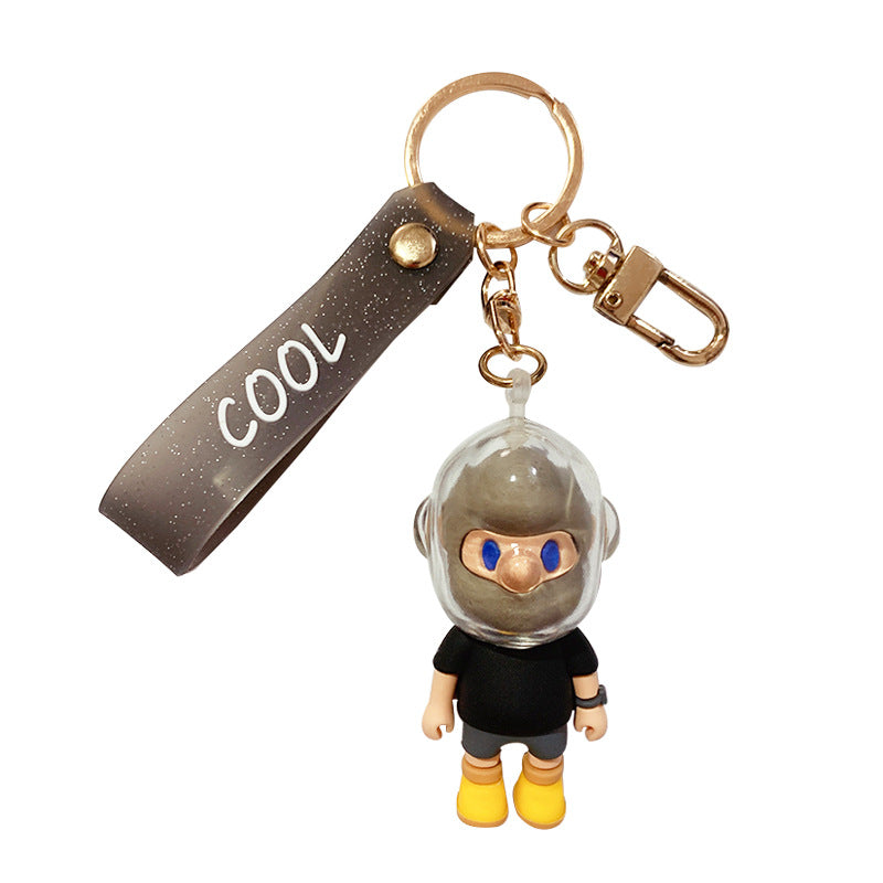 PVC space helmet keychain MIC-OuS011