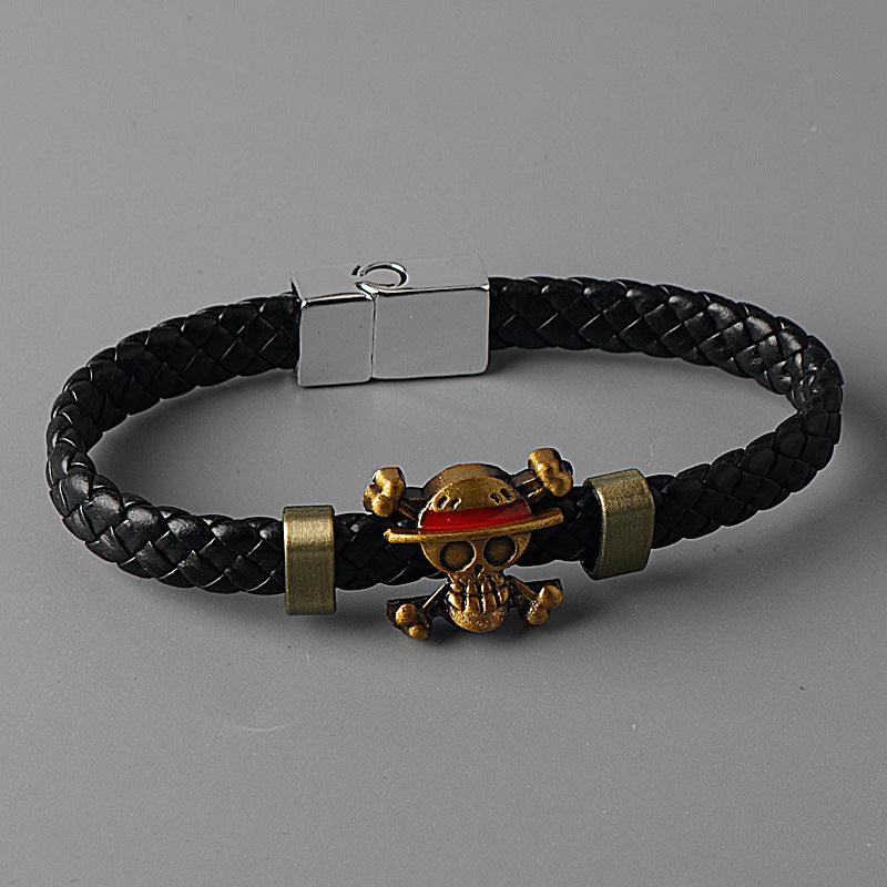 Alloy Skull Pirate Logo Bracelet MIC-AiWen011