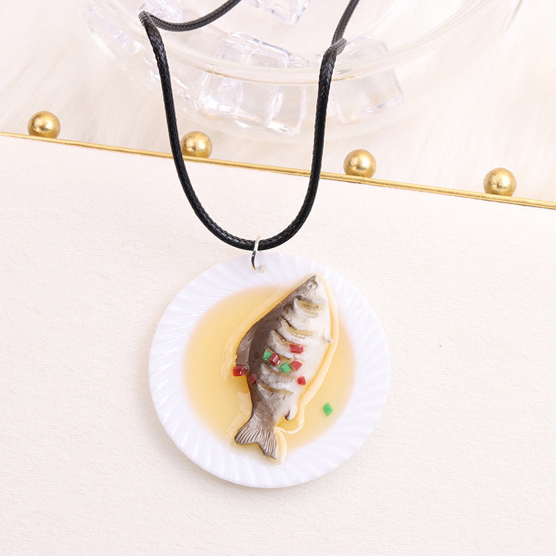 Alloy simulation Chinese style food pendant MIC-DuA081