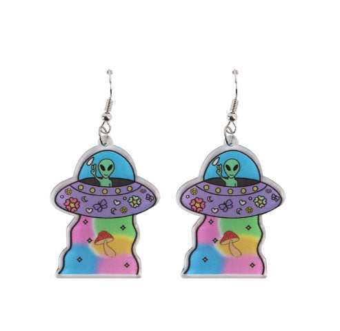 Acrylic alien earrings MIC-ChouD031