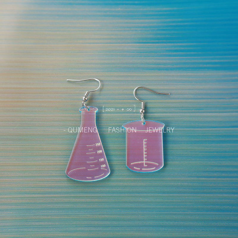 Acrylic laser illusion earrings MYA-OuG089