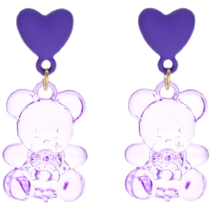 Alloy Bear Love Earrings MYA-ABL032