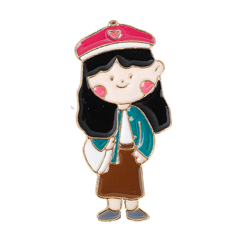 Alloy cute cartoon anime brooch MIC-QiSen006