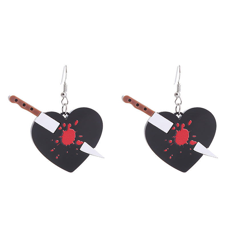 Acrylic New Skull Teeth Earrings (Minimo de Compra 2) MIC-ChouT036