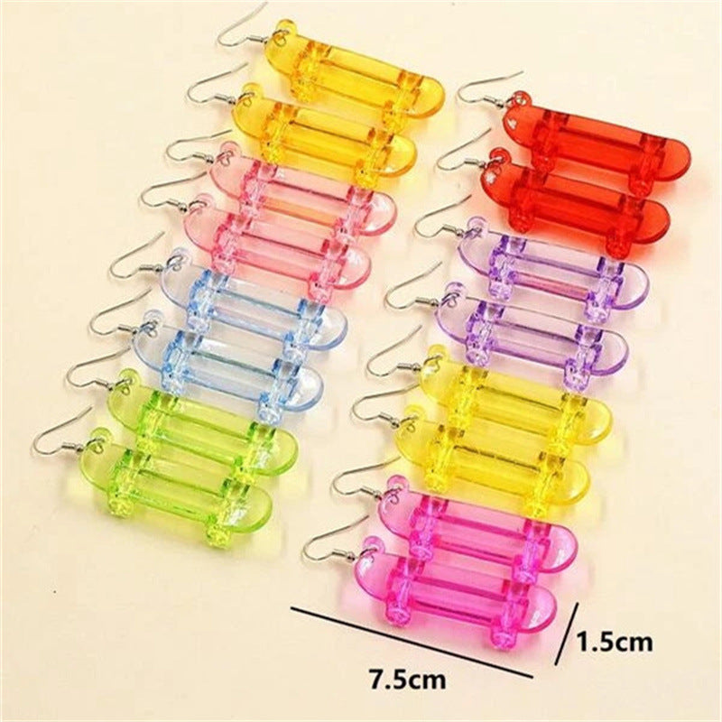 Acrylic New Skateboard Earrings (Minimo de compra 2) MIC-NanH001