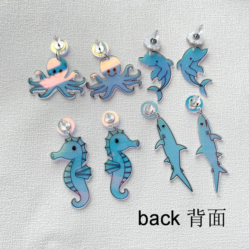 Acrylic Colorful Octopus Earrings MIC-NingD046