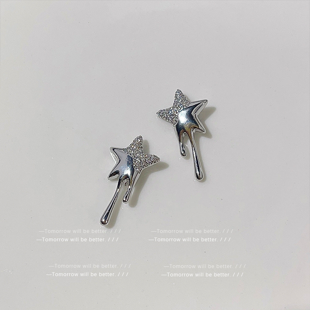 Alloy Star Zircon Earrings (Minimo de Compra 2) MIC-ErY012