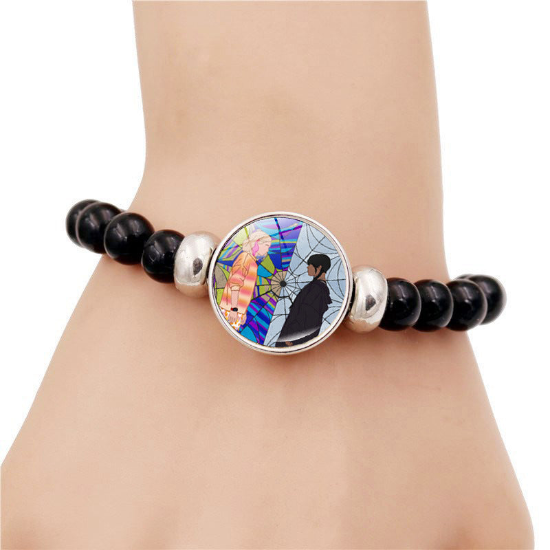 alloy versatile black beaded bracelet MIC-BT-JiaY008