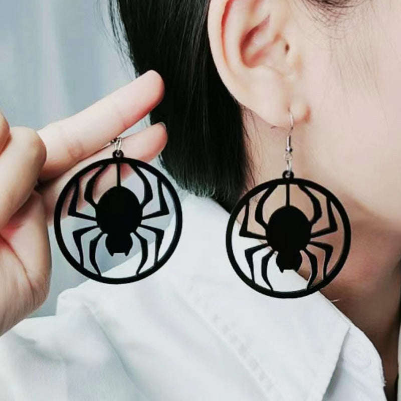 Acrylic Halloween Spider Butterfly earrings (Minimo de Compra 2) MYA-DuA035