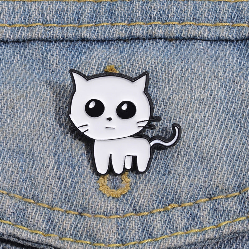 Alloy cute cat brooch MIC-QiH012