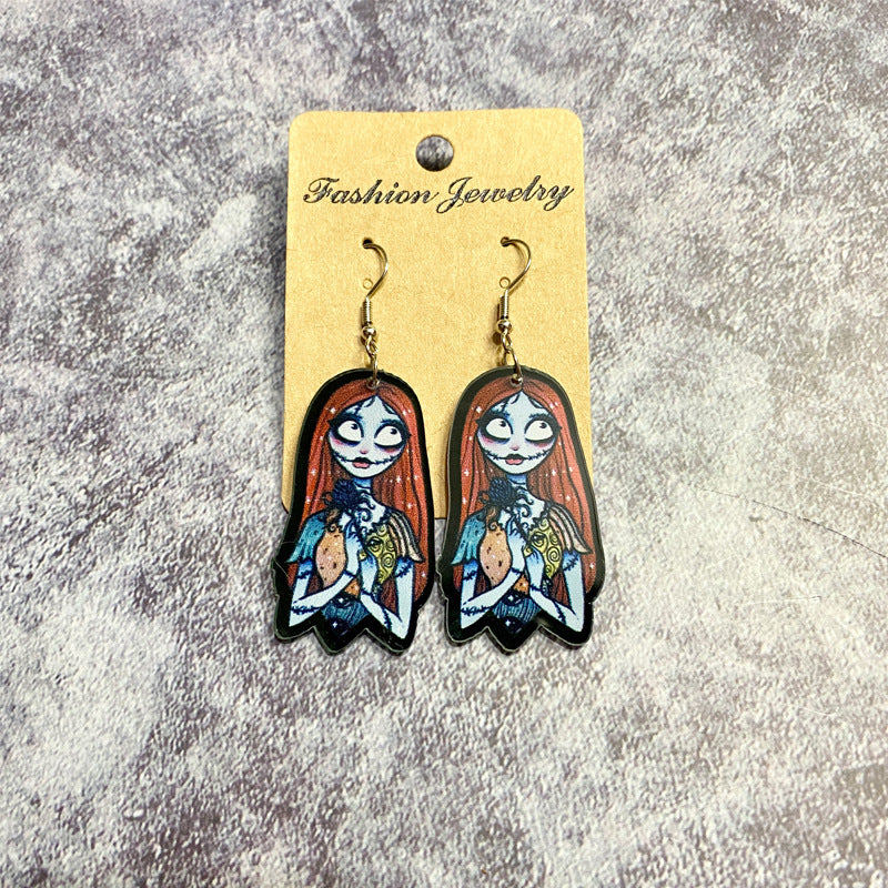 Acrylic Jack Terrorist Earrings (Minimo de Compra 2) MYA-XinC005