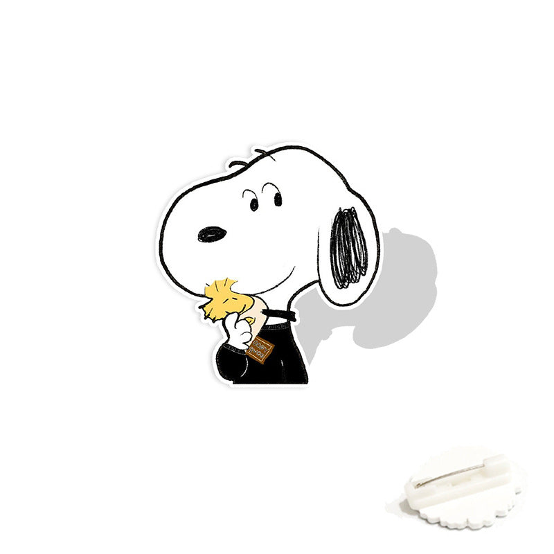 Acrylic cartoon cute Snoopy brooch (Minimo de compra 2) MYA-WeiJ011