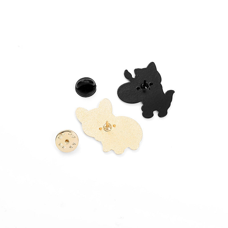 Alloy cartoon cat painting brooch MIC-QinS002