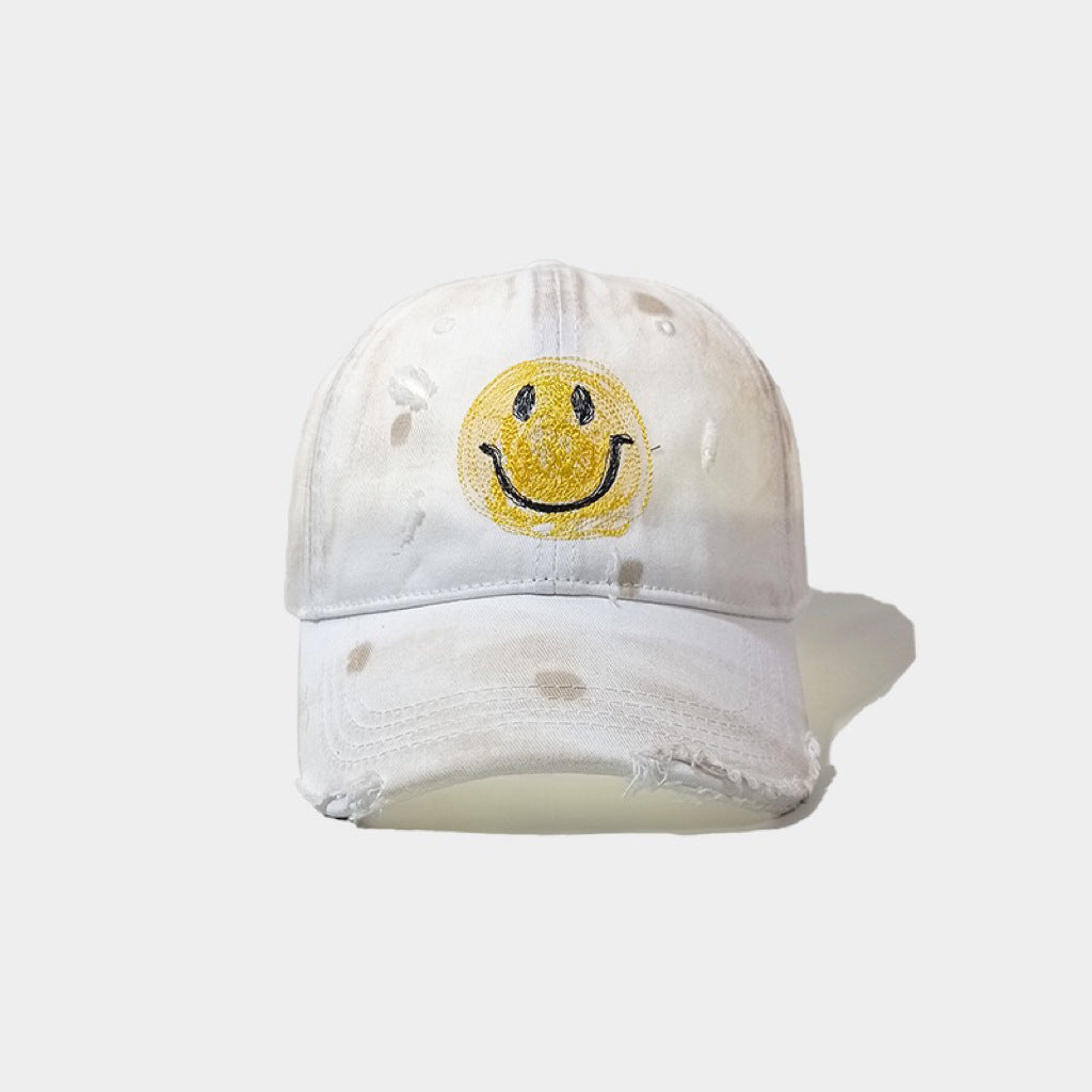 Cotton smiley face worn Baseball cap MYA-ZunK005