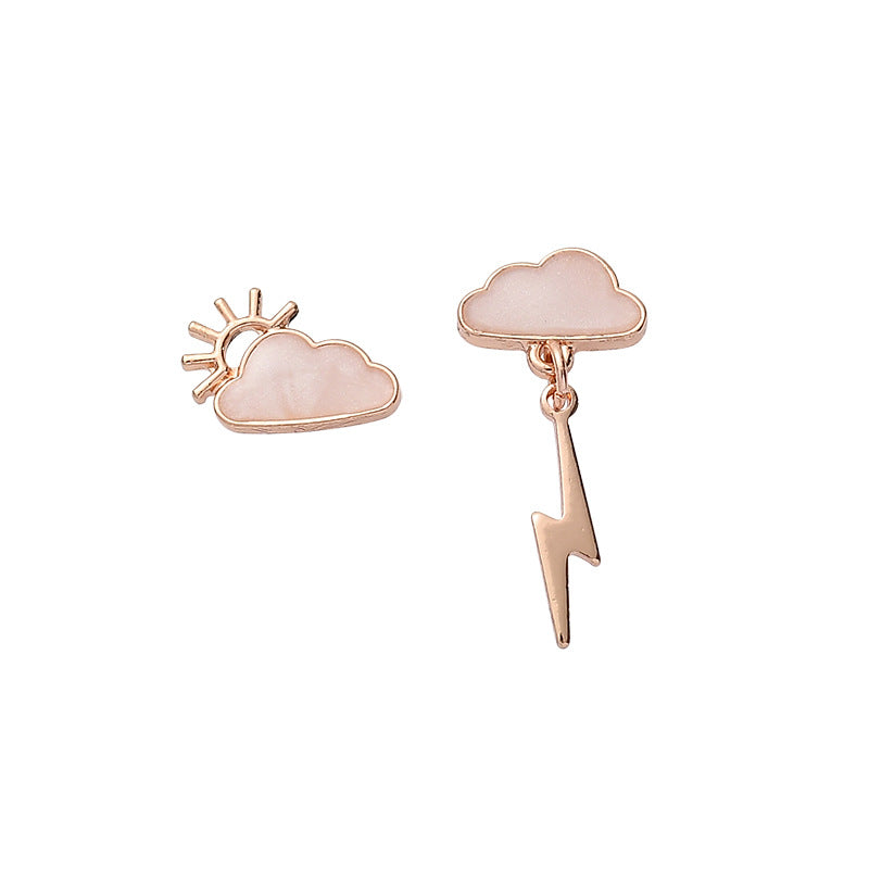 Alloy Asymmetric Cloud Earrings (Minimo de Compra 2) MIC-SBL016