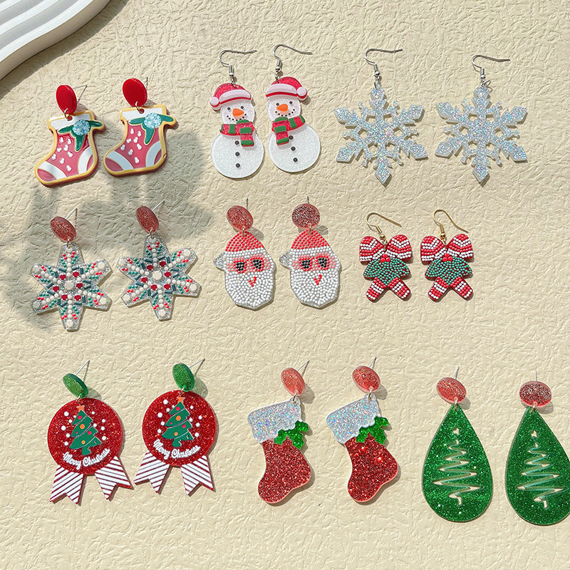 Alloy cartoon Santa Claus earrings (Minimo de Compra 2) MYA-PingH036