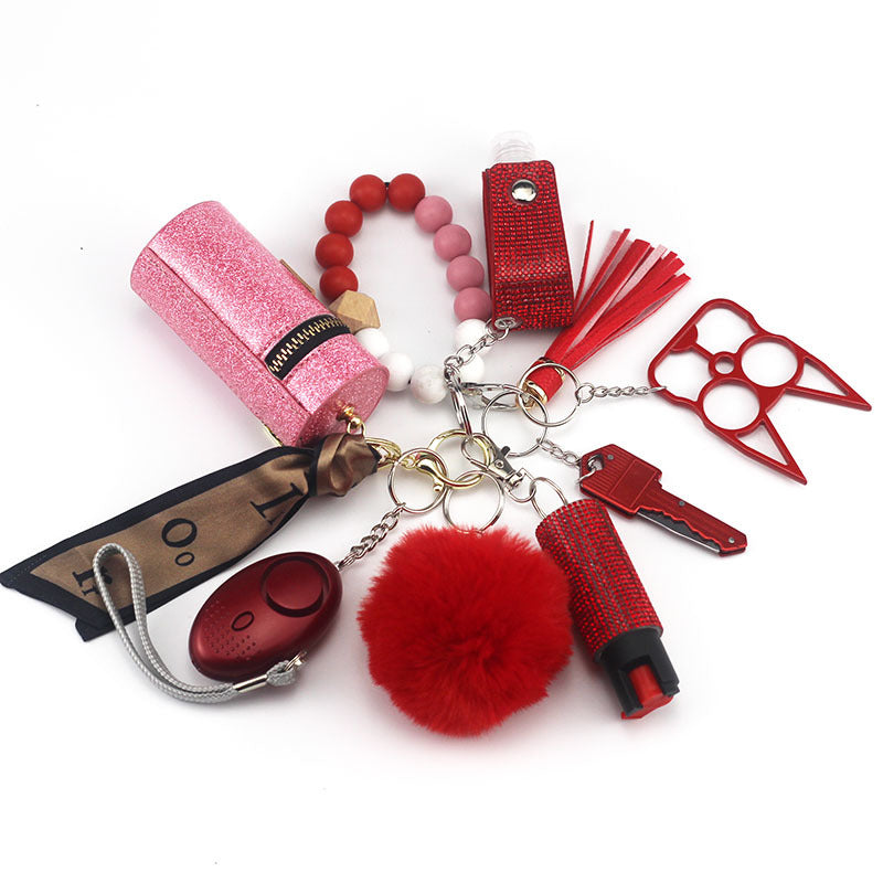 alloy PU anti wolf keychain CanW011