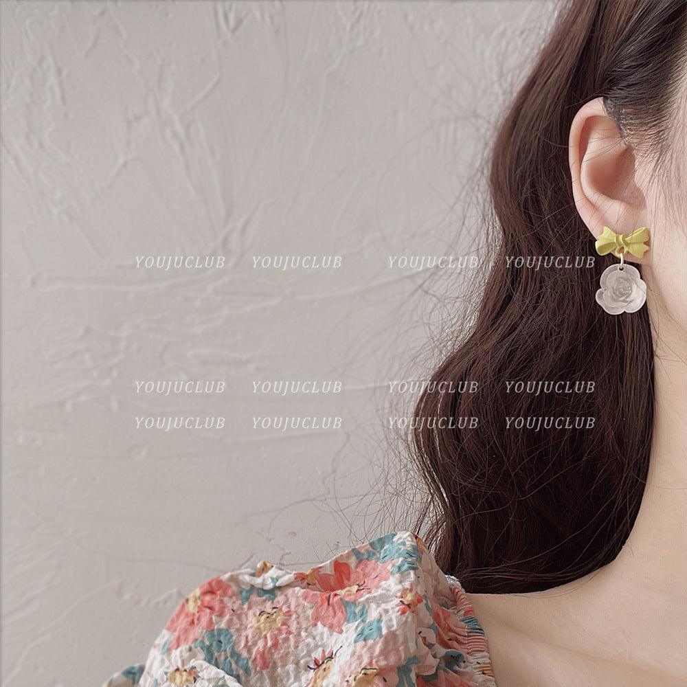 Alloy bow flower earrings (Minimo de compra 2) MIC-BiShang008