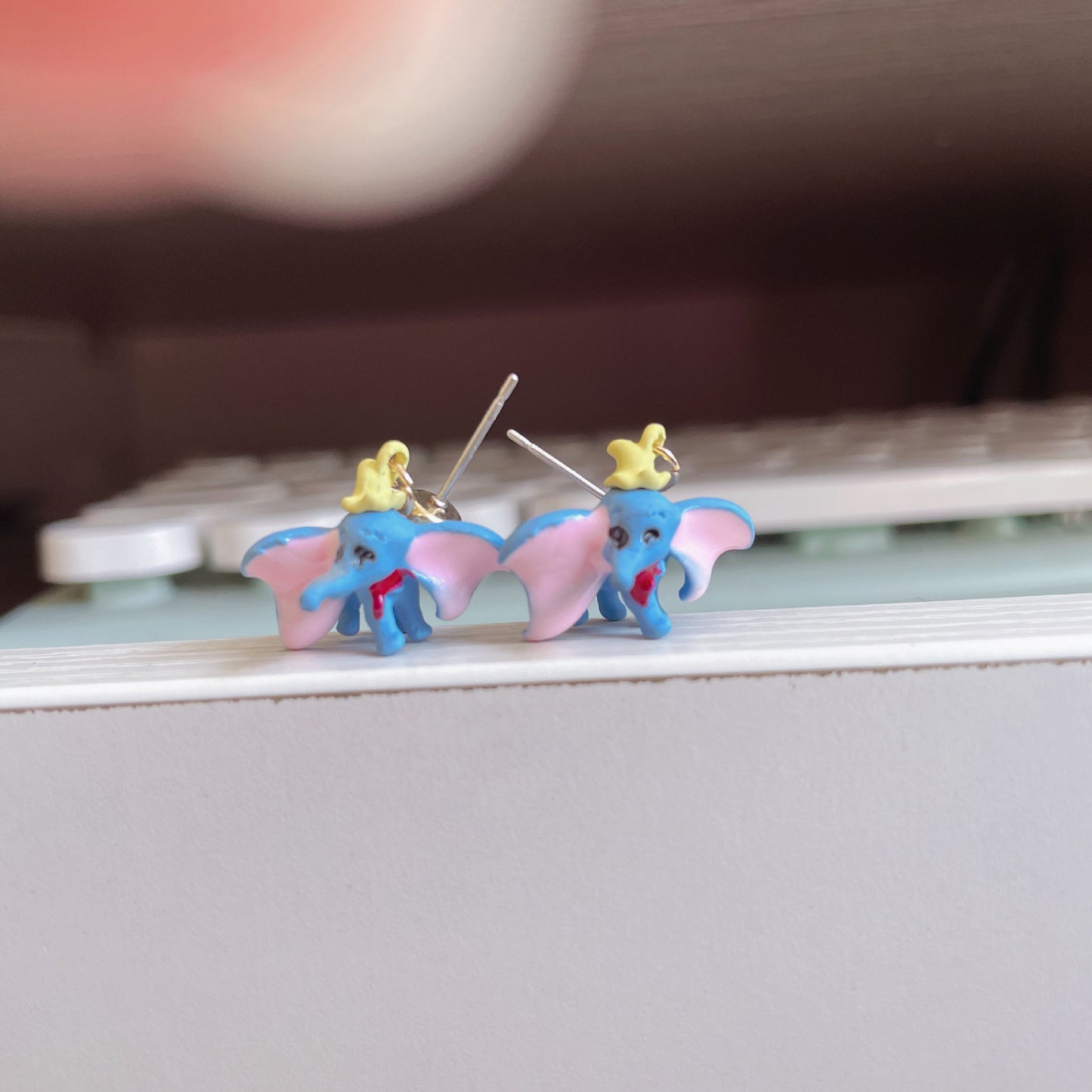 Alloy cartoon flying elephant earrings MIC-JiX035