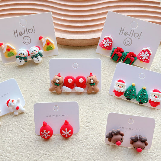 Hot selling alloy Christmas earrings (Minimo de Compra 2) MYA-PingH034