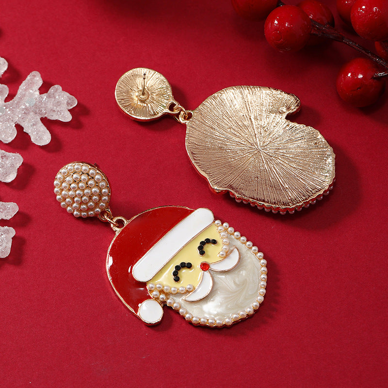 Alloy Christmas themed series earrings MYA-DuoH002