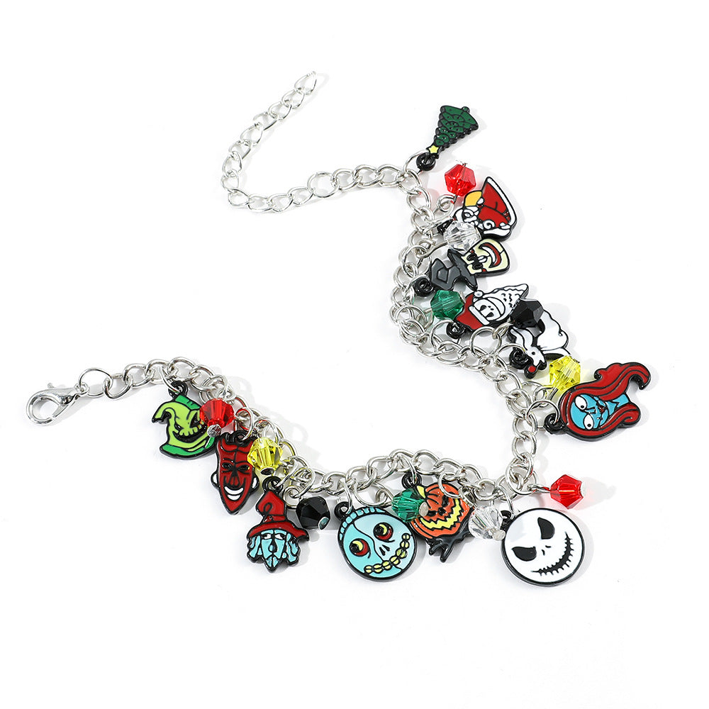 Alloy Christmas Horror Night Bracelet (Minimo de Compra 4) MIC-BoS003