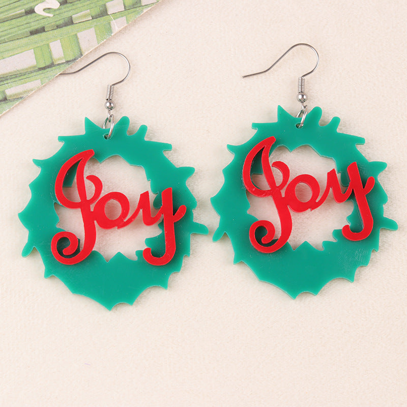 Acrylic Cartoon Christmas Series Earrings MYA-DuA096