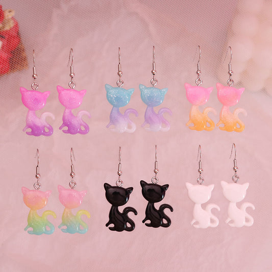 Resin cute cartoon animal earrings MIC-NiQ029