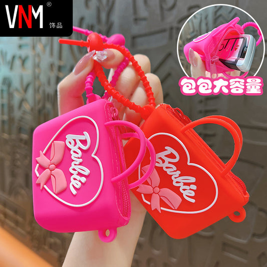 PVC Bow Heart Keychain MYA-YanG012