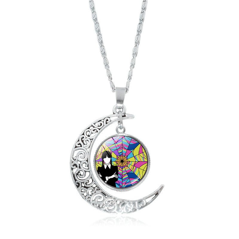 alloy retro silver hollow pendants MIC-NE-JiaY010