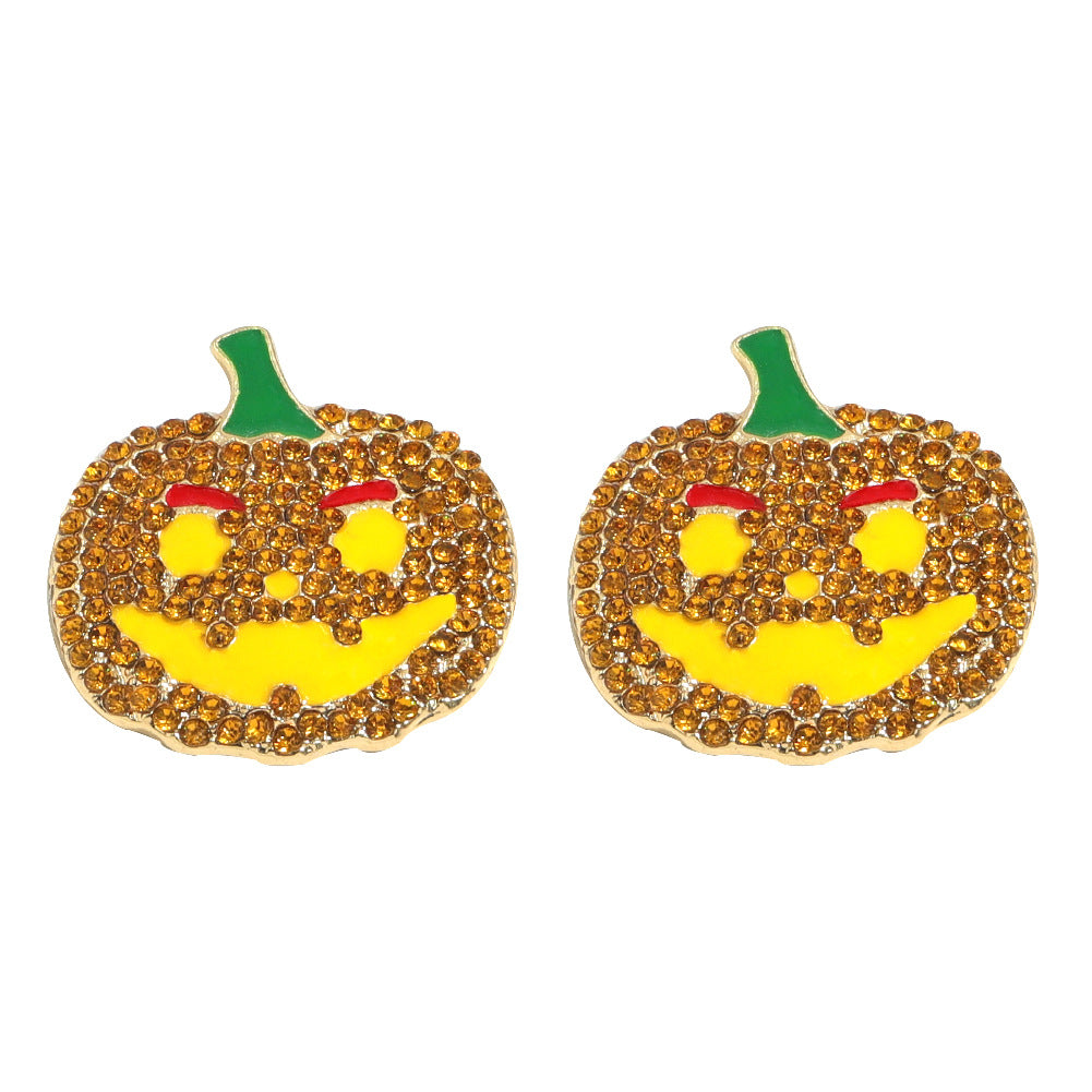 Alloy Halloween pumpkin earrings (Minimo de Compra 2) MIC-JiqQ005