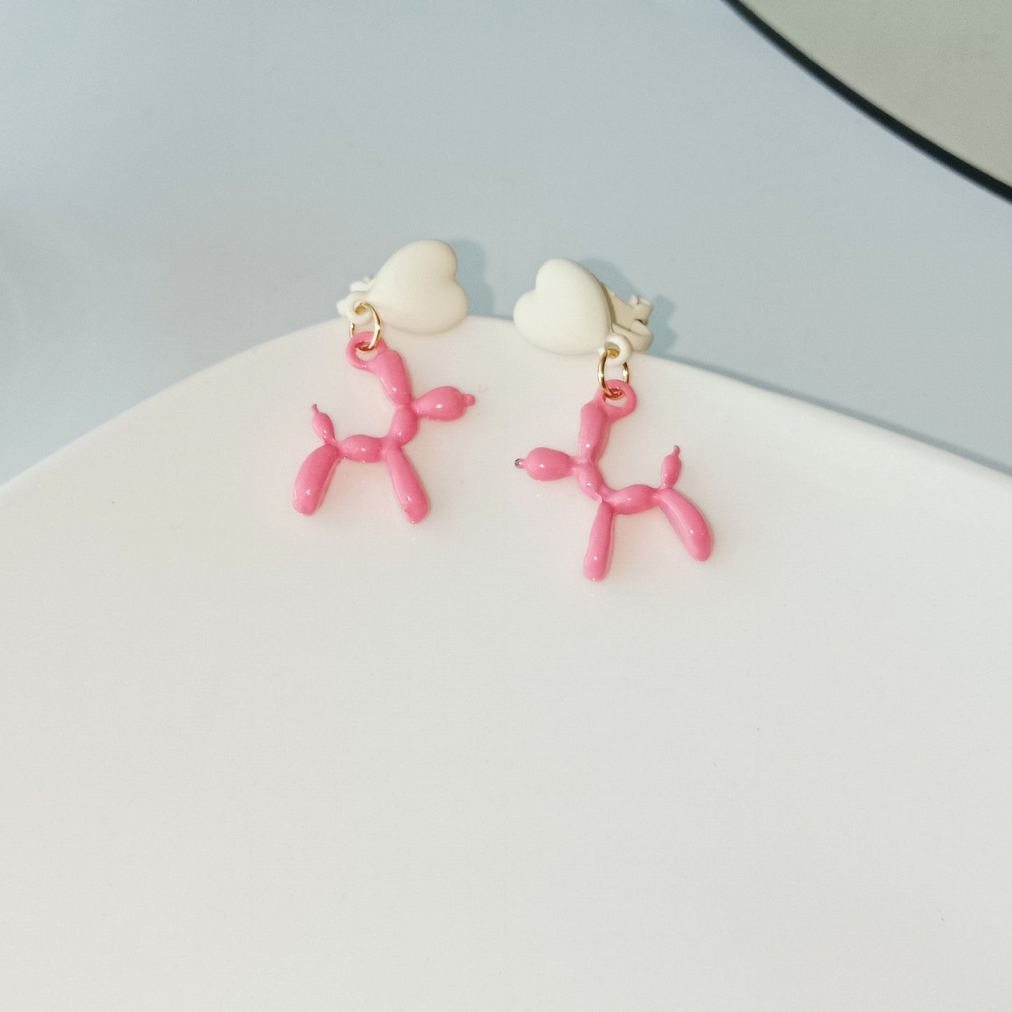 Alloy cartoon balloon dog ear clip (Minimo de Compra 2) MIC-KaiT019