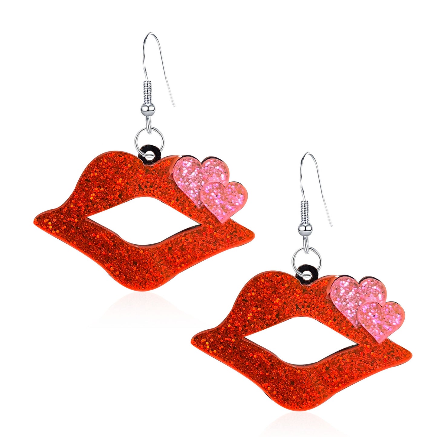 Acrylic Sexy Mouth Earrings (Minimo de Compra 2) MIC-YunXi007