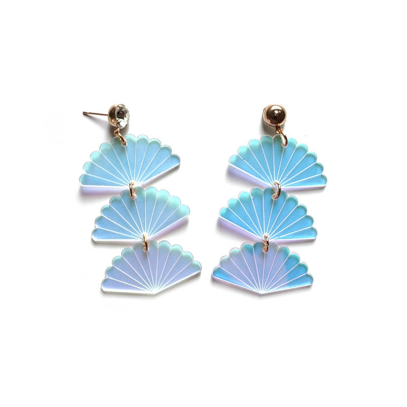 Symphony Acrylic Fan Earrings MIC-QiuG004