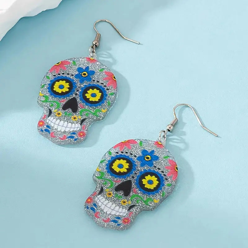 Acrylic skull earrings (Minimo de compra 2) MIC-AnD010