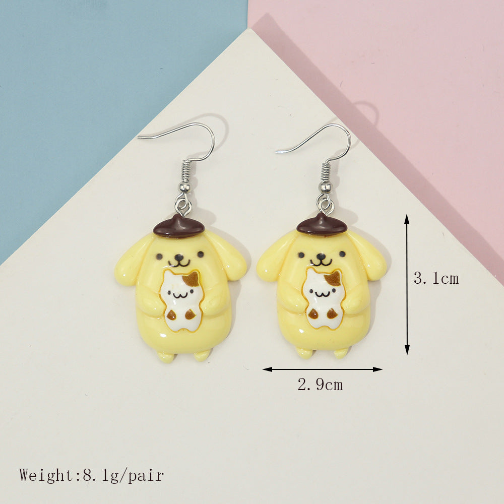 Alloy cartoon animal earrings MIC-NiQ016