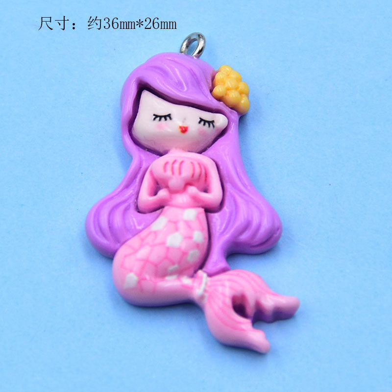 Resin colored mermaid accessories MIC-ZhiB020