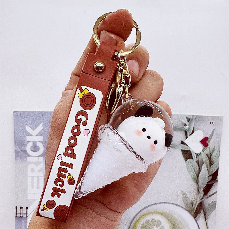 PVC cartoon floating oil keychain MYA-DMF013